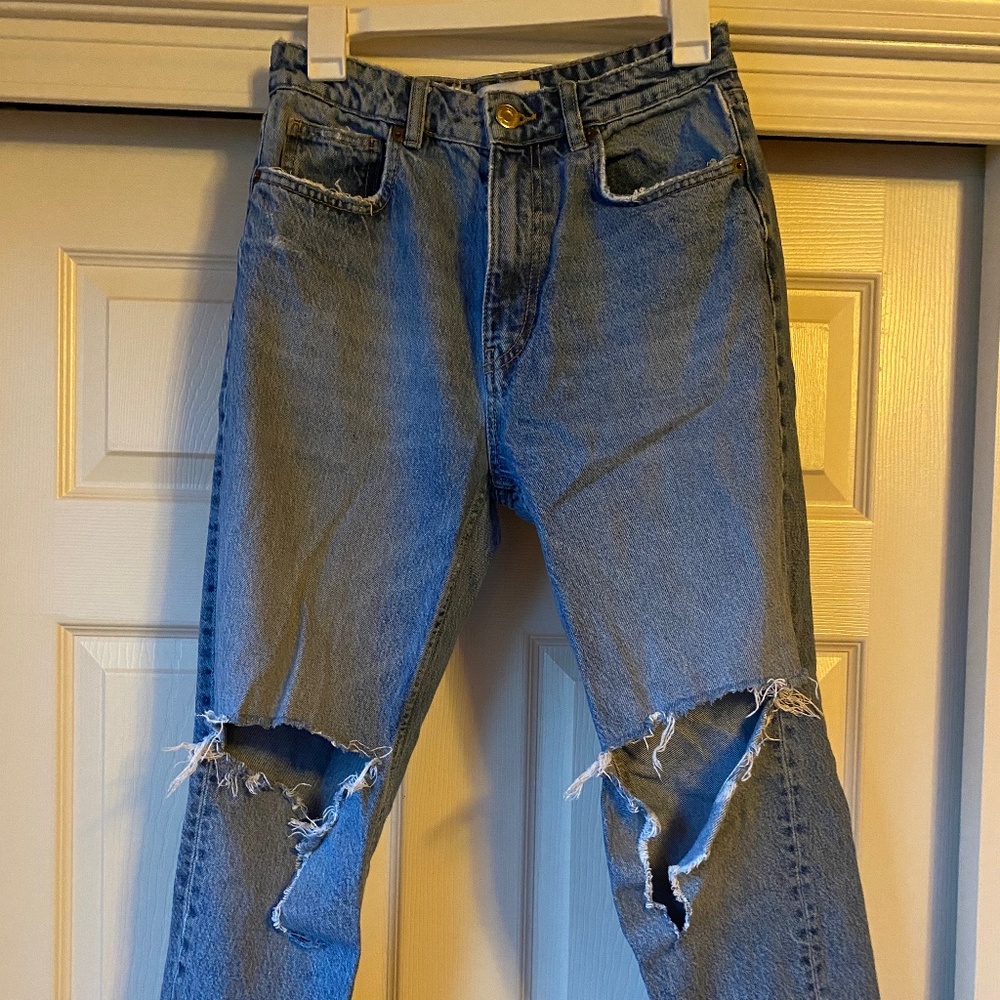 Zara distressed jeans